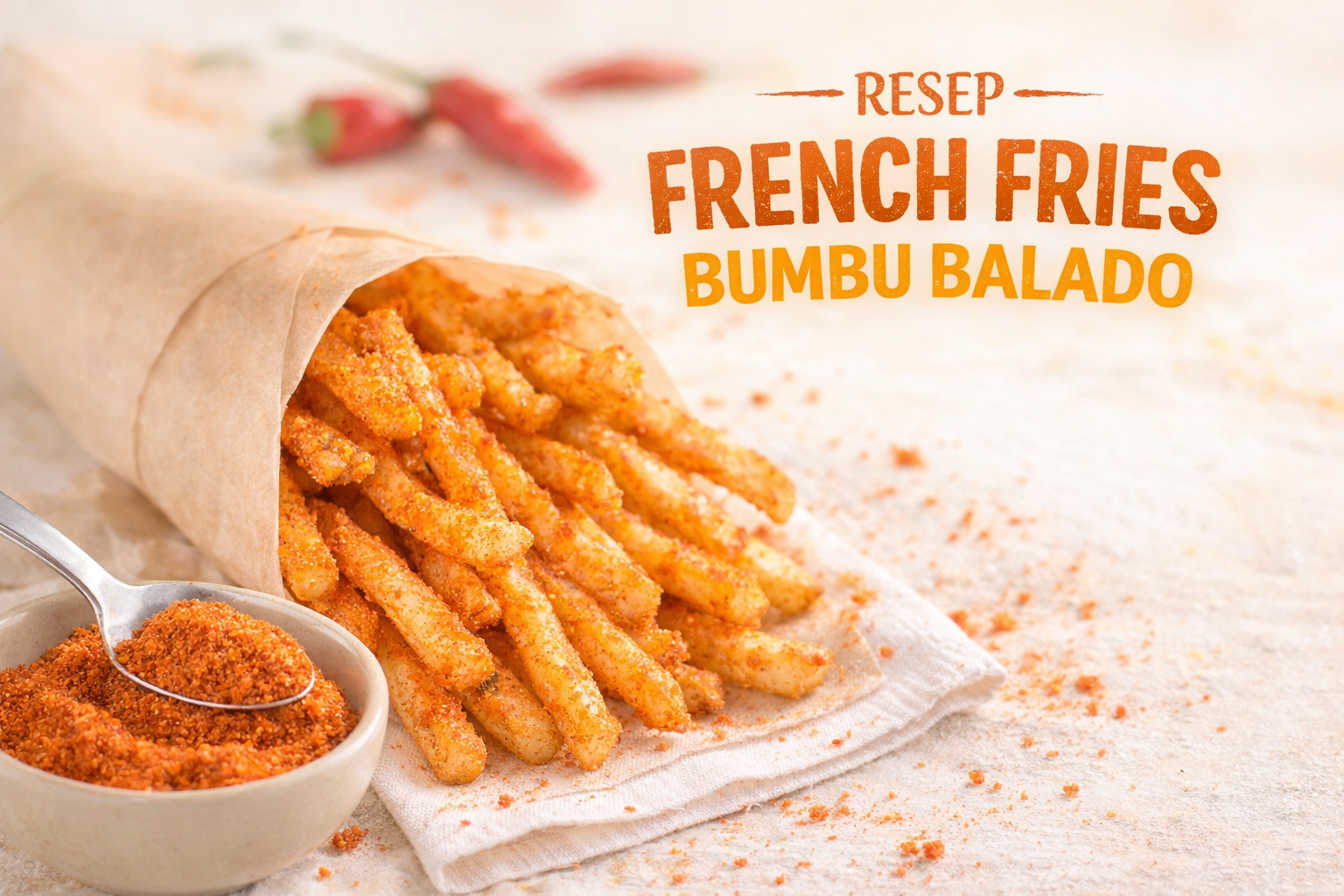 Resep Snack French Fries Bumbu Balado Bubuk Gurih Pedas